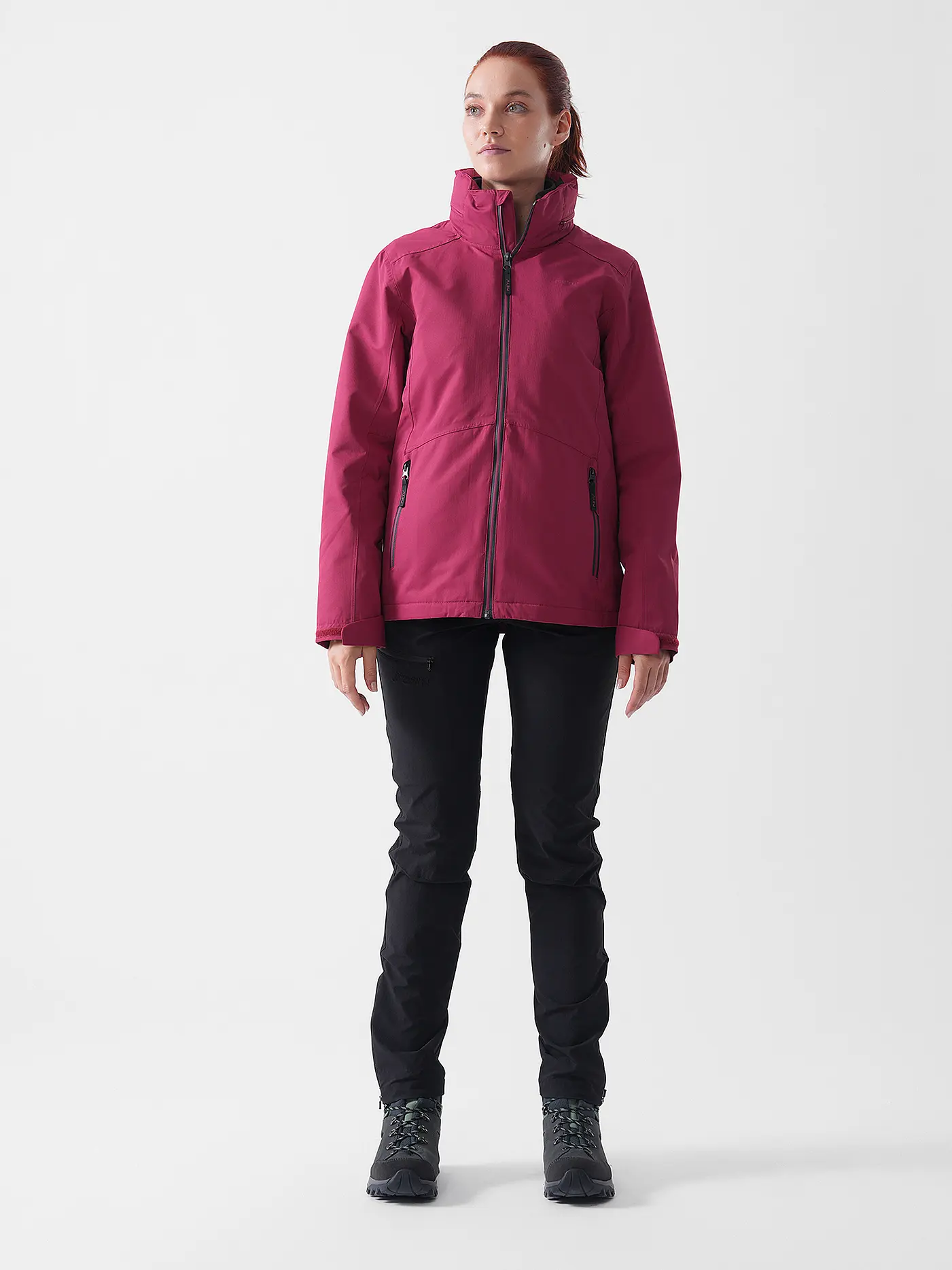 MERU | Damen Wanderjacke Bedfird 2in1 Hoodie | beere
